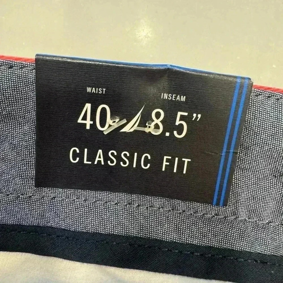 Nautica deck shorts classic fit straight sailor red size 40 BRAND NEW - Picture 8 of 11